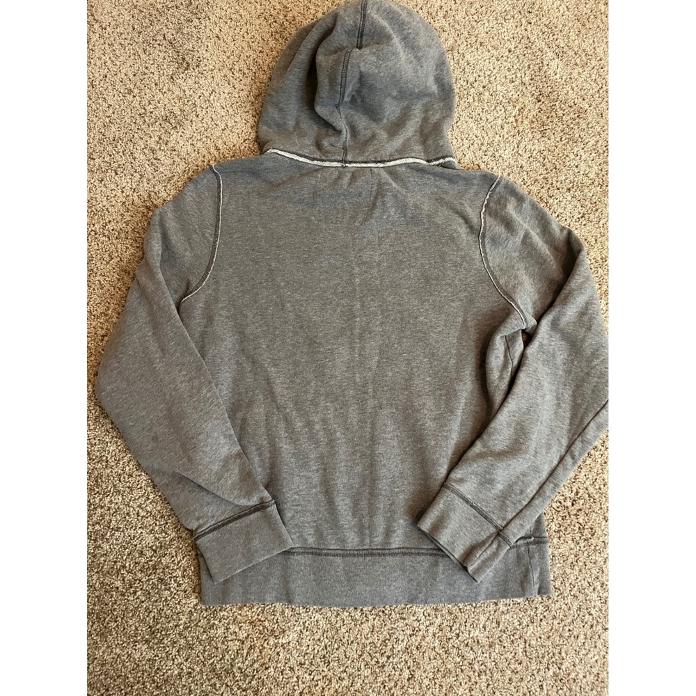 Vintage Y2K Aeropostale Men Hoodie Medium Gray Aero Ath Dept Pullover Sweatshirt - Picture 2 of 6